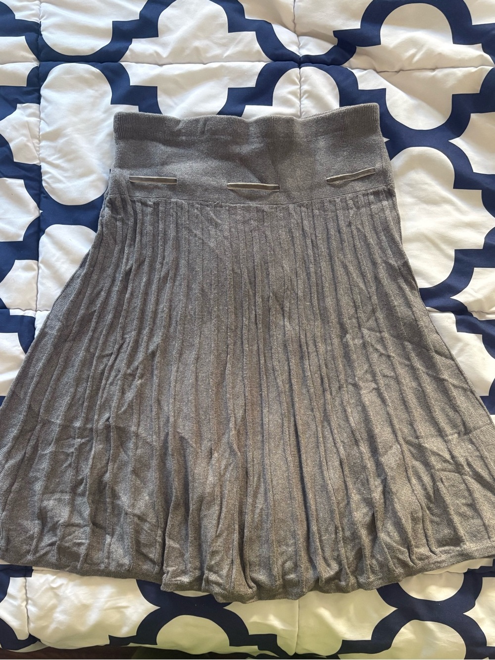 Promod Silver-Gray Pleated Skater Skirt